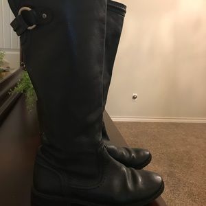 Frye Black Leather Riding Boots